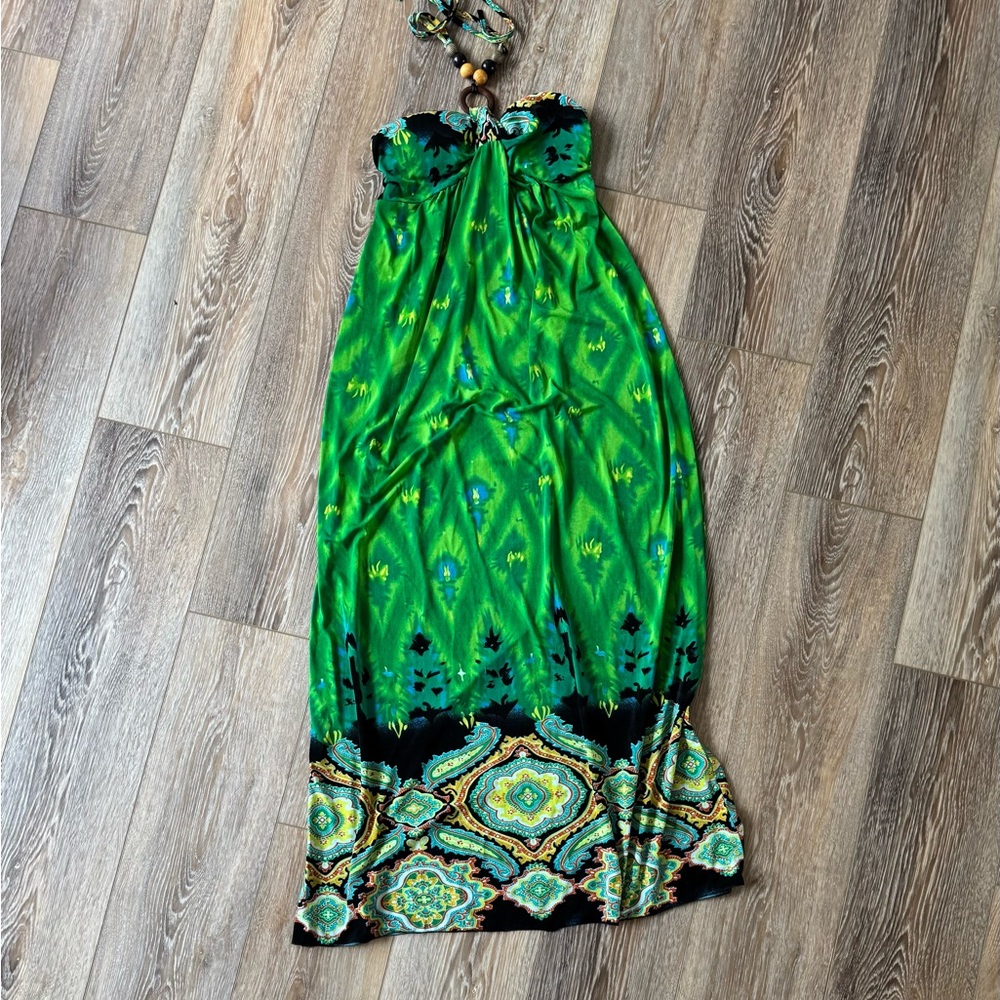 Vibrant Green Maxi Dress